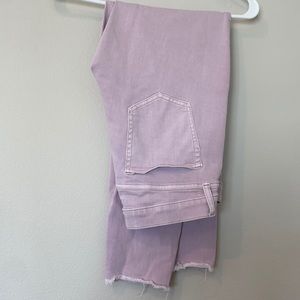 Lilac Cut Off Skinny Jeans Sz 27